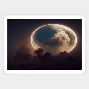 Unwind With The Moon And Relax Into Space Sticker